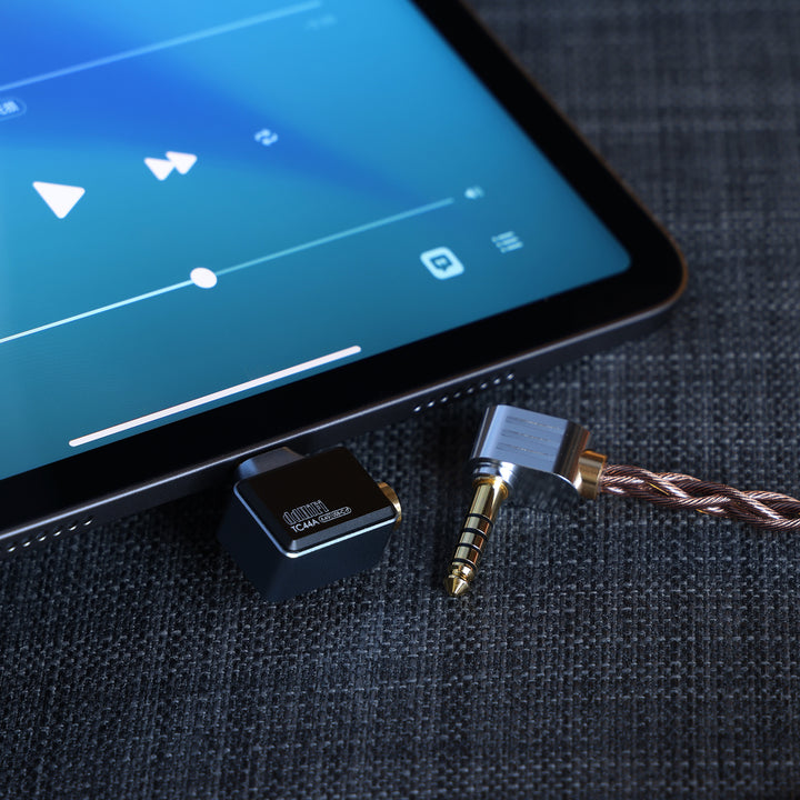 ddHiFi - TC44A (Lighting/USB-C) 轉4.4mm單端輸出 (側插口HiFi專業型)