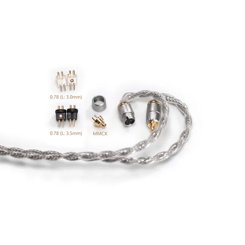 ddHiFi - BC130 Pro(Nyx Pro) 全新升級可換插針/插頭純銀單晶銅屏蔽耳機線